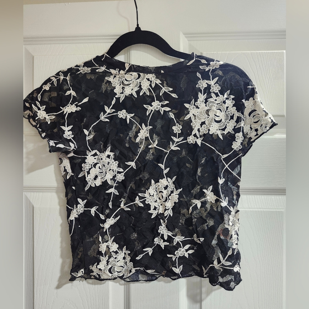 Sheer floral top